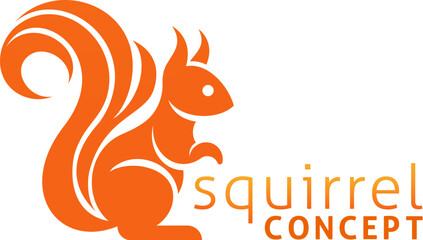 A squirrel animal design icon mascot illustration design concept