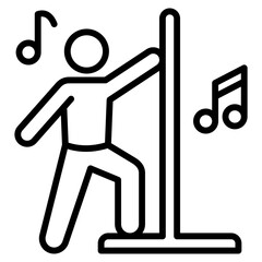 pole dance single icon