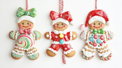 Set elements with Gingerbread cookies,Cute christmas gingerbread man and girl,New Year,menu,season greeting,xmas,sweet homemade biscuits in the form of different characters,holiday items.