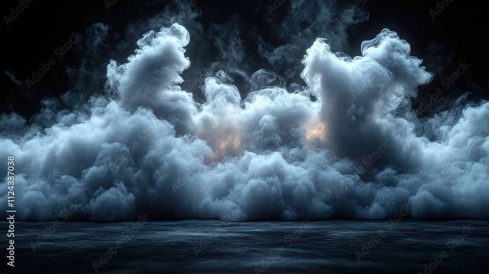 Aufkleber dark, billowing clouds with a hint of light in the background.