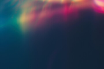 Colorful gradient with soft light reflections. Digital backgrounds, abstract design, vibrant color, smooth transitions. Retro film lens flare bokeh analog vintage photo overlay or screen filter effect