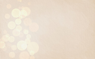 Vintage kraft paper with old texture with bokeh effect on one side with an empty space for writing invitations,greetings,congratulations. The watercolor background is hand drawn