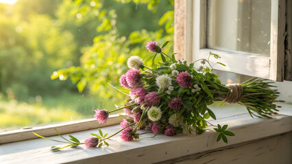 flowers in the window
