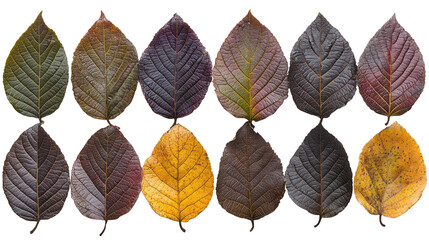 Autumn Leaves Collection Dark Red Purple Brown Yellow Foliage