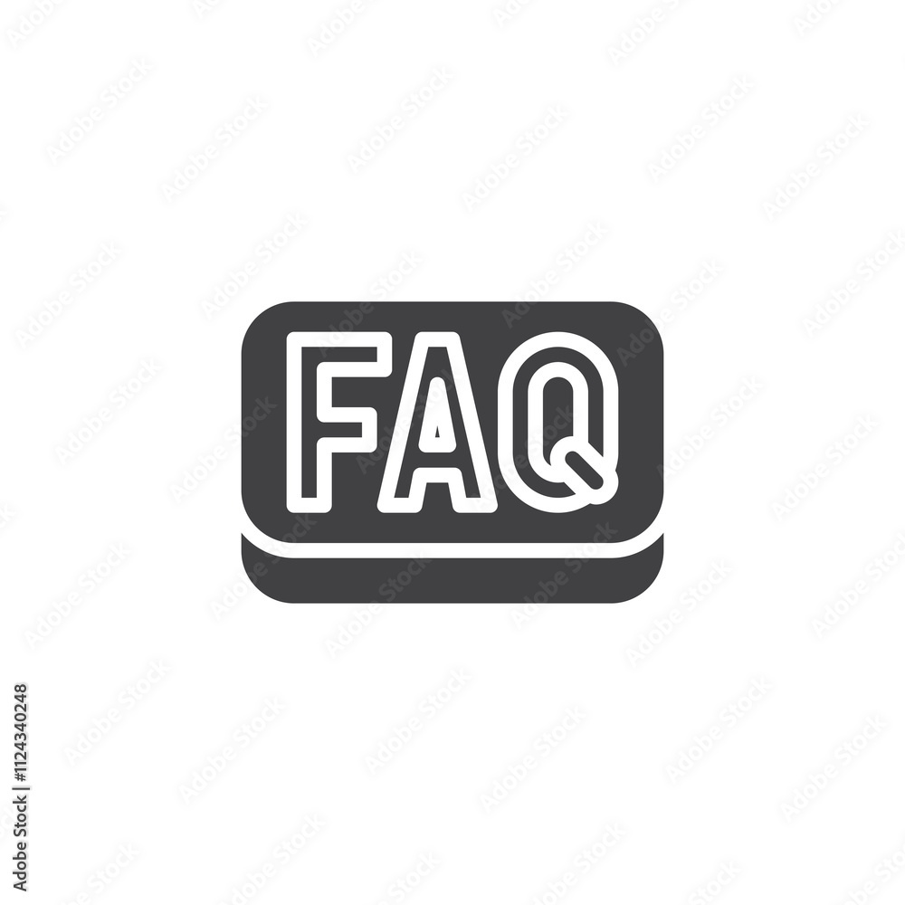 Poster faq button vector icon