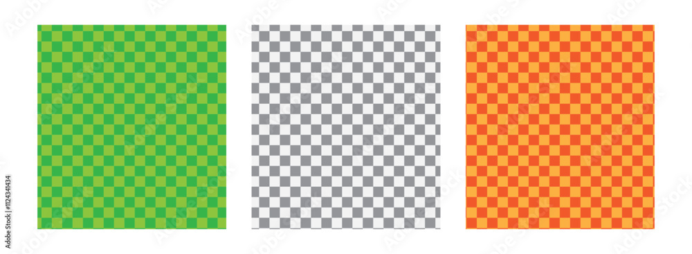 Poster set of abstract seamless checkered patterns in y2k style. trendy retro psychedelic checkerboard back