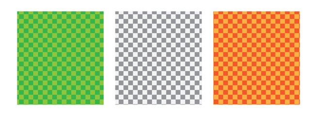 Set of abstract seamless checkered patterns in y2k style. Trendy retro psychedelic checkerboard backgrounds in 90s, 00s style. Hippie, trippy patterns with distorted cage