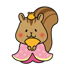 リスのお雛様のお姫様