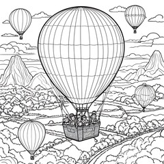 hot air balloon in sky
