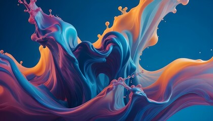 Clear Plain Shiny Warm Soft Vintage Bokeh Cloudy Wave Like Geometric Blue Background or Texture