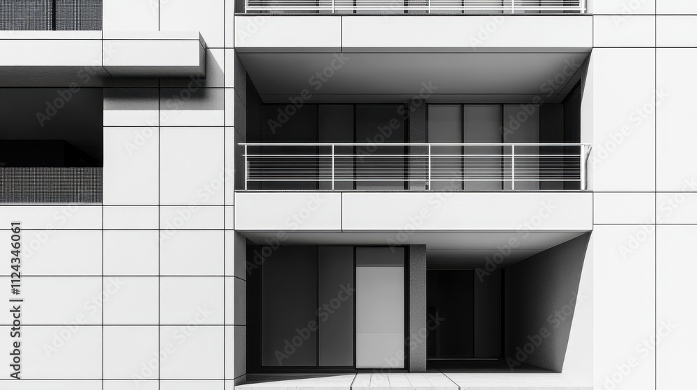 Poster minimalist architectural design with geometric patterns