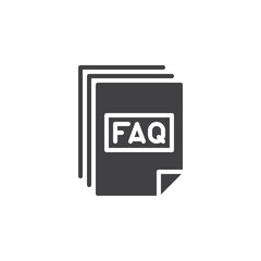 FAQ document files vector icon