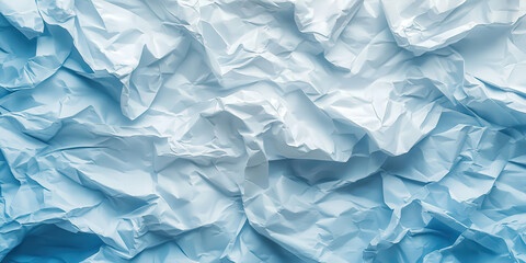 Obraz premium Crumpled Light Blue Paper Texture for Background or Graphic Design, Soft and Smooth Creases, Artistic and Creative Element for Various Uses