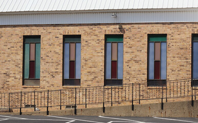 Stained Glass Windows on Historical Church Building in Rural East Texas