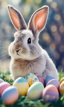 white mammal bunny rabbit easter watercolor fur olated pet fluffy cute