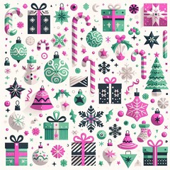 pattern with christmas elements