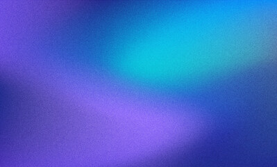 Abstract noise light blur gradient blue and purple background. Color wallpaper grainy fluid effect. Multicolor textured poster design. Bright granular dynamic grain. 