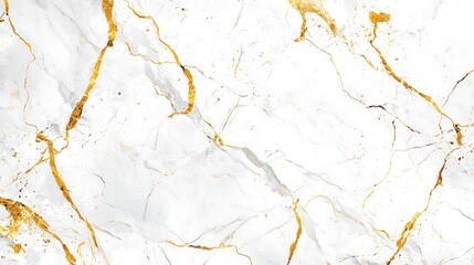A captivating image of a refined white and gold marble texture, featuring bold contrasting veins that illustrate luxury and sophistication. This backdrop serves as an eye-catching element for