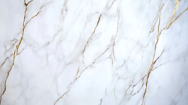 A captivating image of a refined white and gold marble texture, featuring bold contrasting veins that illustrate luxury and sophistication. This backdrop serves as an eye-catching element for