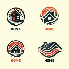 Creative bundle Home Logo Designs for Real Estate and Architecture.