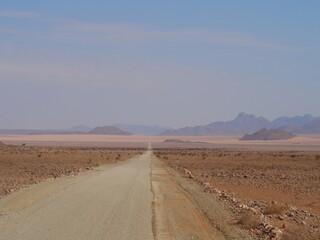 road into desert in Africa
