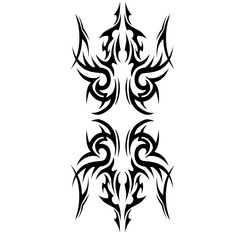 black and white tribal tattoo