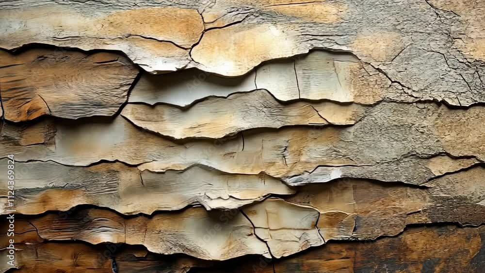 Poster textured layers of weathered wood create a captivating backdrop in natural hues and patterns. genera