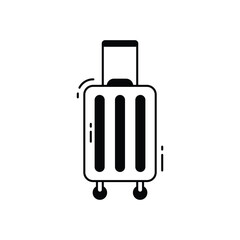 Travel bag vector icon
