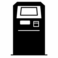 ATM Machine Silhouette Vector Design