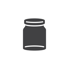 Glass jar vector icon