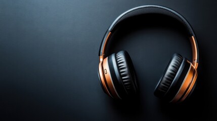 High-Quality Headphones on a Dark Background