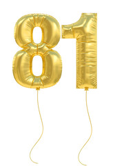 Balloon Gold Number 81