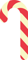 赤とうす黄色のキャンディステッキ