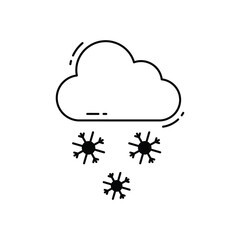 Snowfall vector icon