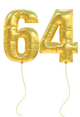 Balloon Gold Number 64