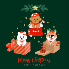 A Very Merry Puppy Christmas in the giftbox 