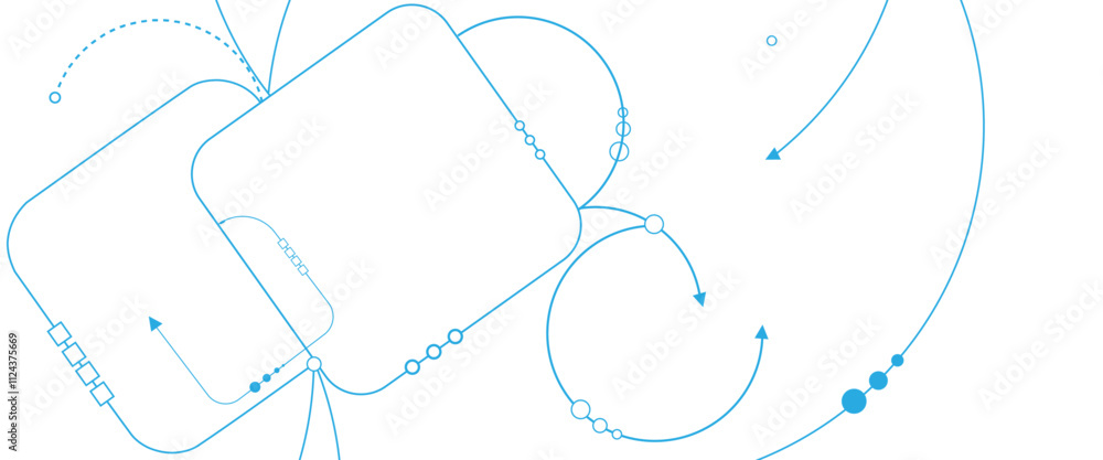 Poster vector global communication technology background design.
