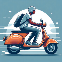 man on motorcycle