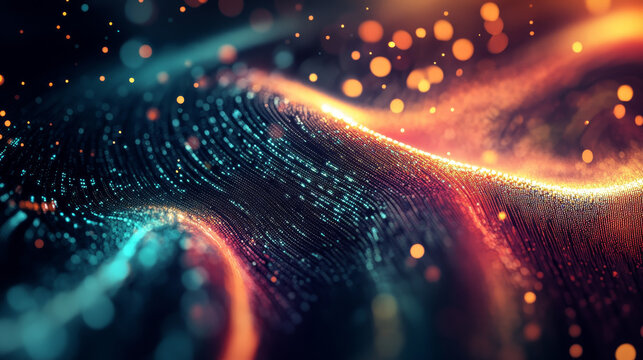 "Binary Code and Digital Technology Background: Cyber Abstract Design"