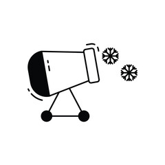 Snow cannon vector icon