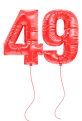 Balloon Red Number 49