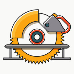 circular saw on a white background