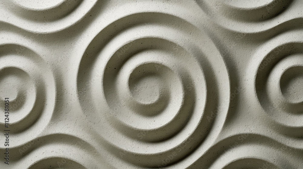 Poster abstract textural design with three-dimensional spirals and curves