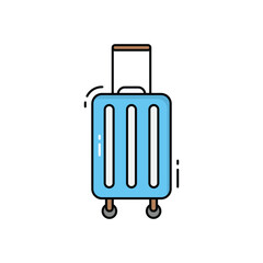 Travel bag vector icon