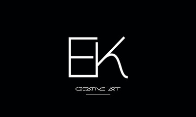 KE, EK, K, E abstract letters logo monogram