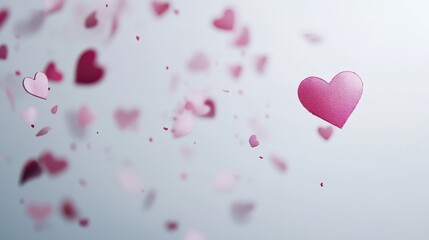 Obraz premium Floating Hearts: A Romantic Backdrop