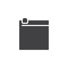 Zipper plastic bag vector icon