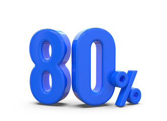 80 Percent offer Blue Number