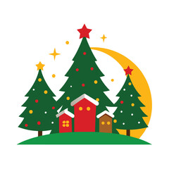 Twinkling Christmas eve vector design