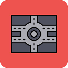 Obraz premium Road Intersection Icon